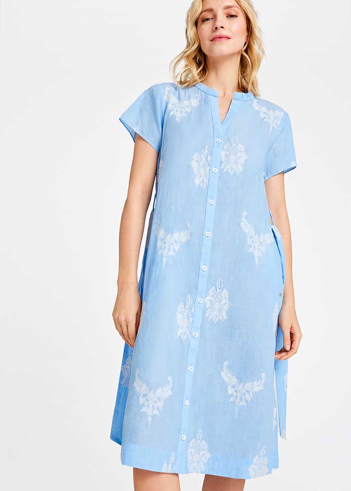 Gustav Madonna knee dress 57525 Kjole - Blue Chambre