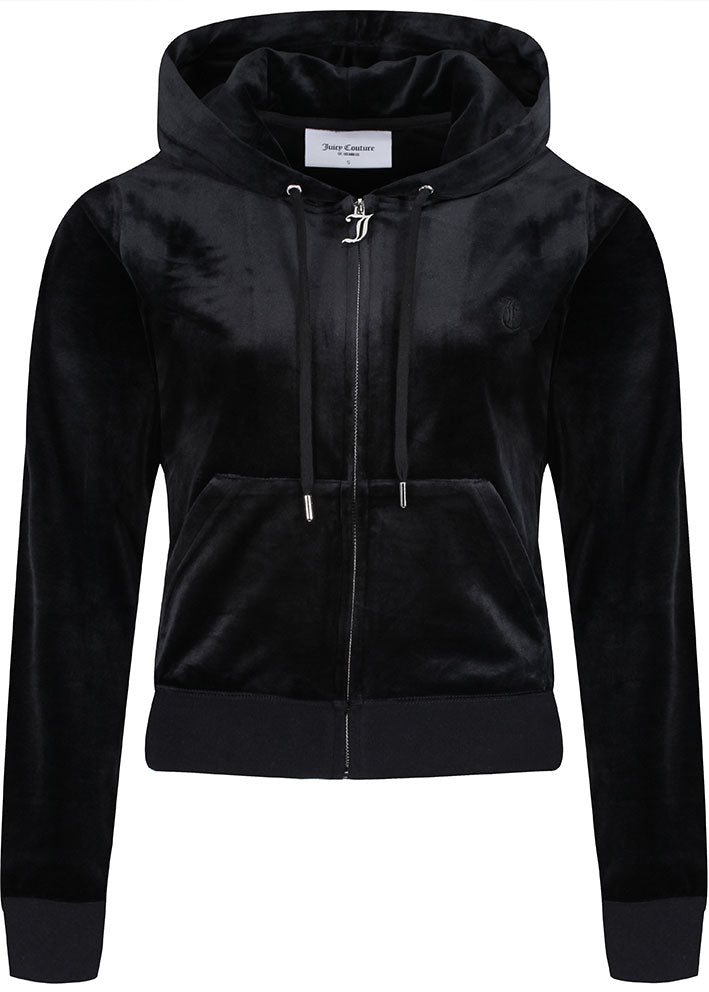 Juicy Couture Robertson Classic Velour Hoodie - black Udsalg