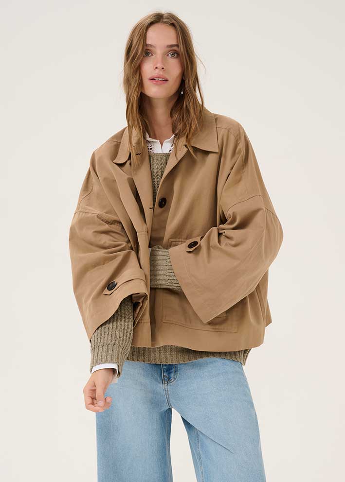 My Essential Wardrobe Lyon Short Jacket - Sepia Tint
