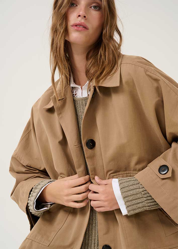 My Essential Wardrobe Lyon Short Jacket - Sepia Tint