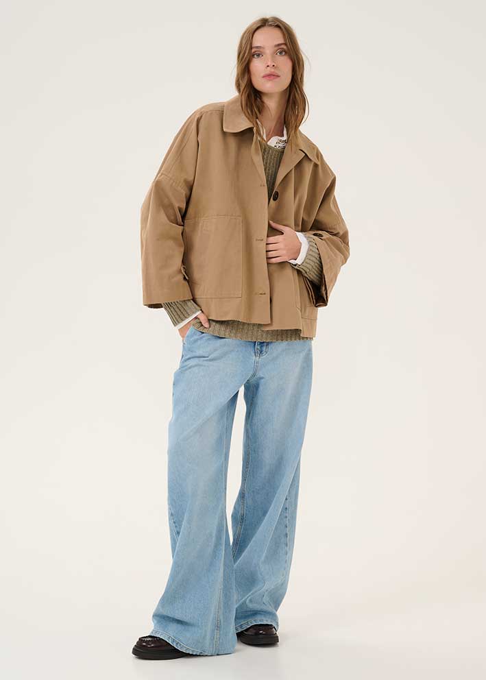My Essential Wardrobe Lyon Short Jacket - Sepia Tint