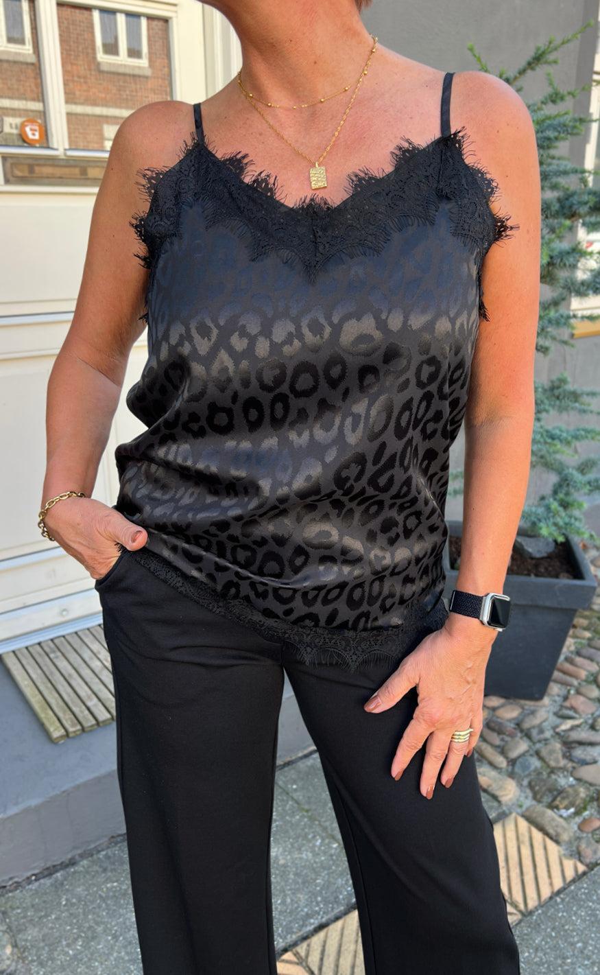 Say INA Copenhagen Top - Kiki - Black Leopard
