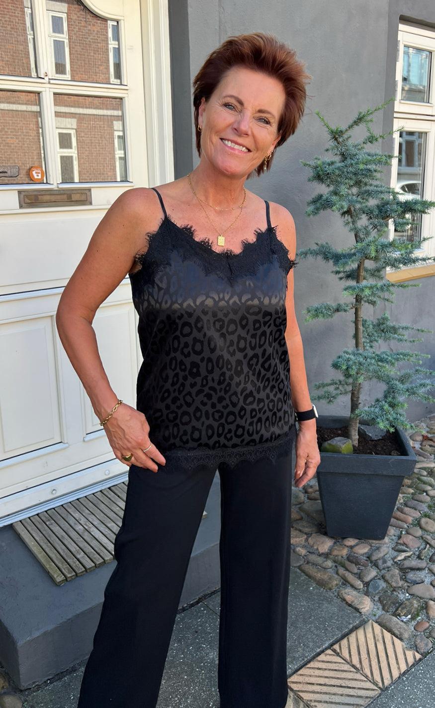 Say INA Copenhagen Top - Kiki - Black Leopard