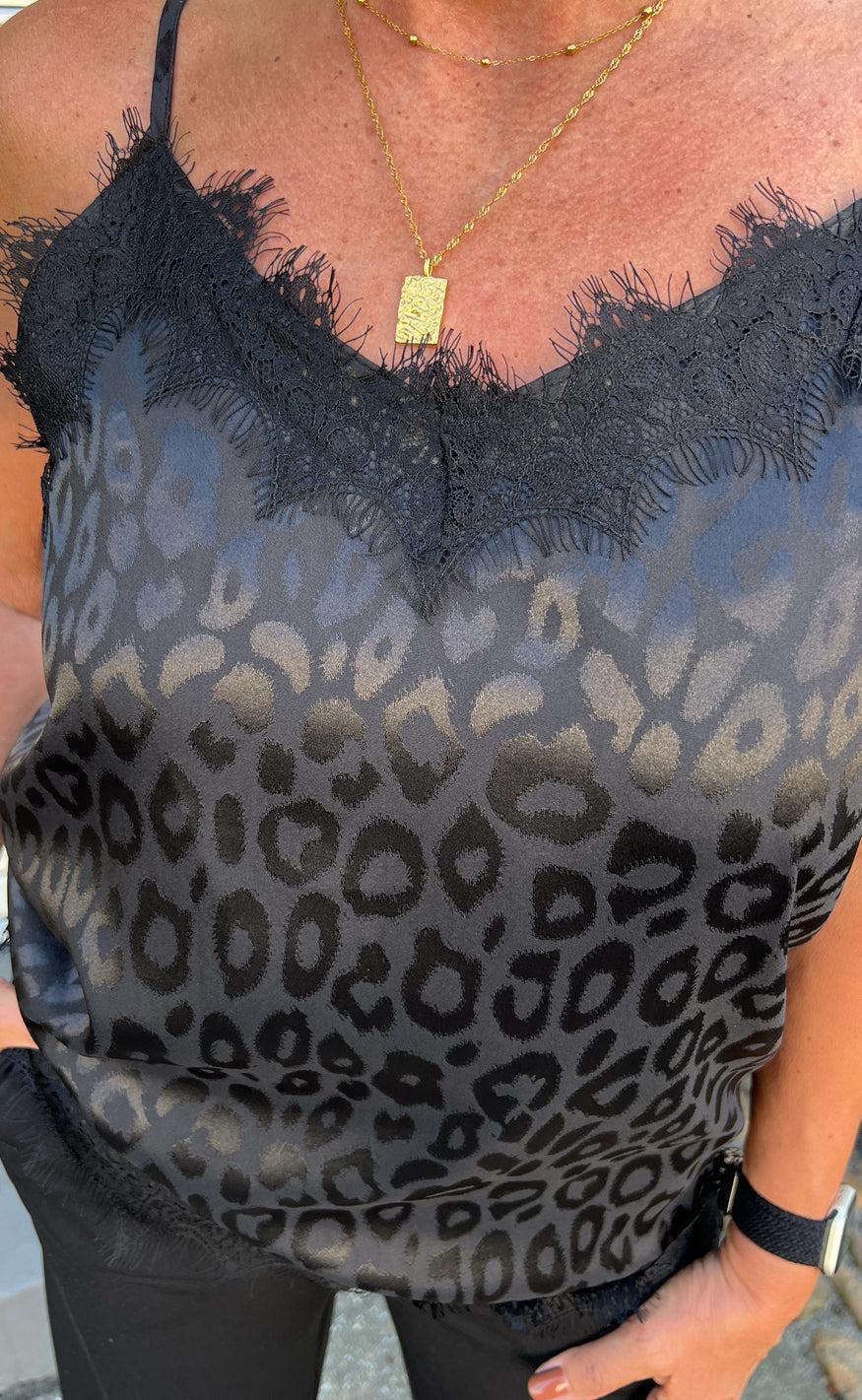 Say INA Copenhagen Top - Kiki - Black Leopard