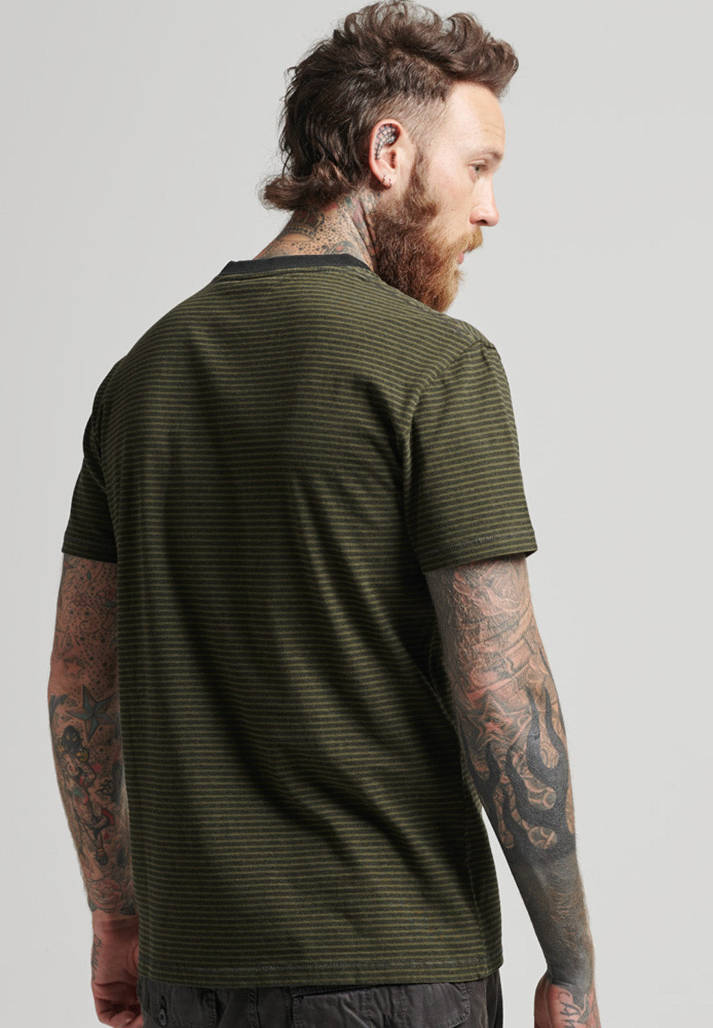 Superdry Organic Cotton Stripe Pocket T-Shirt
