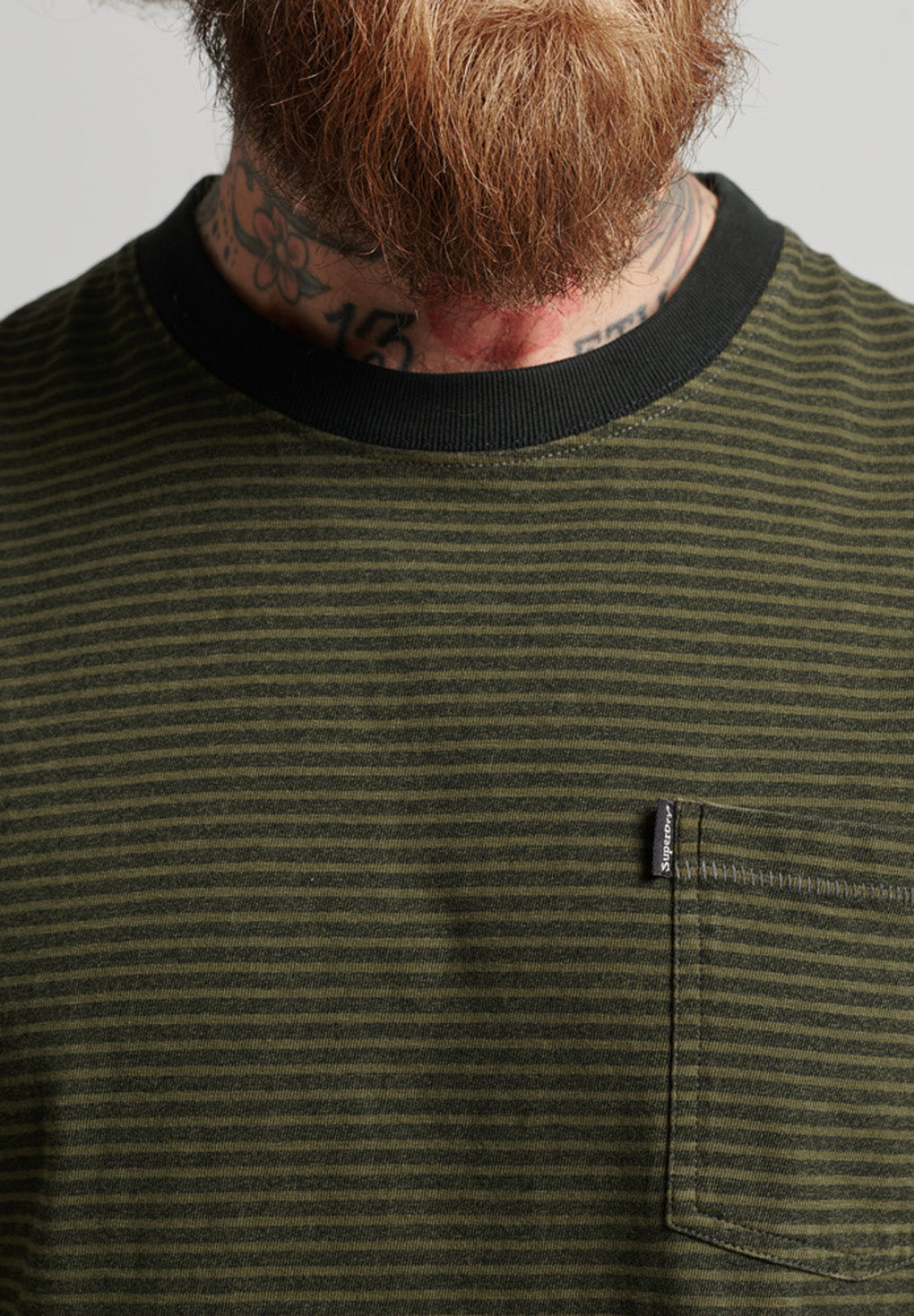 Superdry Organic Cotton Stripe Pocket T-Shirt