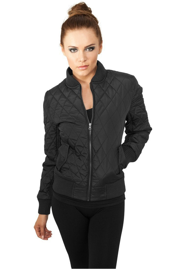 Urban Classics Ladies Diamond Quilt Nylon Jacket Online Hot Salg