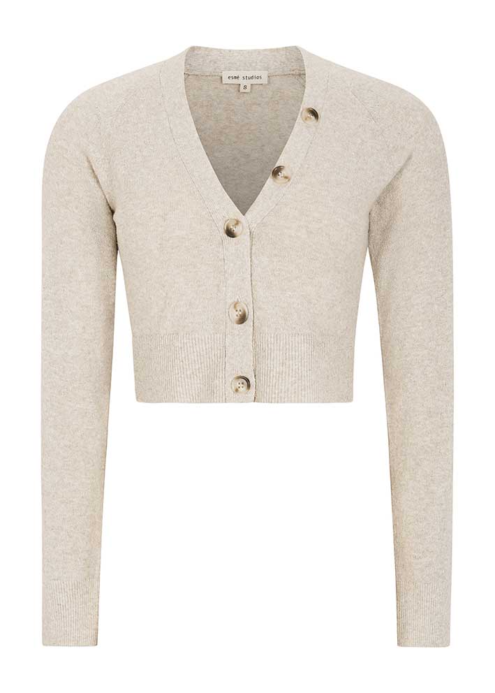 Esmé Studios Rim Knit Cardigan - Sand