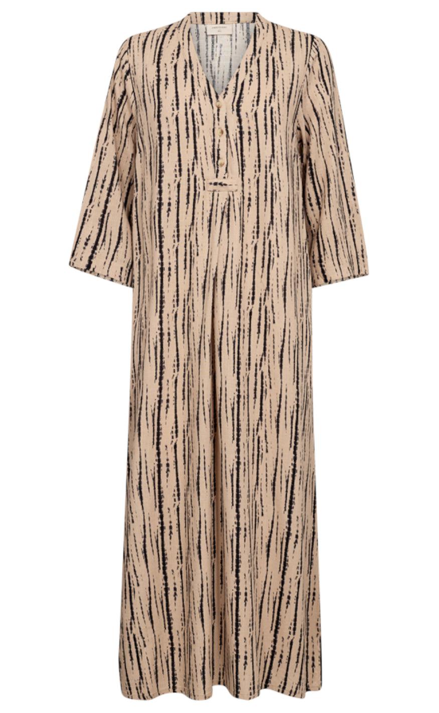 Freequent Kjole - Larin - Sand Melange w. Black Online Hot Salg