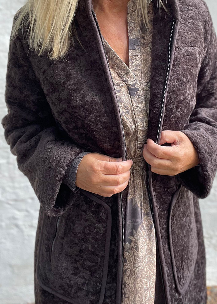 Gustav Laura fake fur coat 54310-2988 Frakke - Chocolate