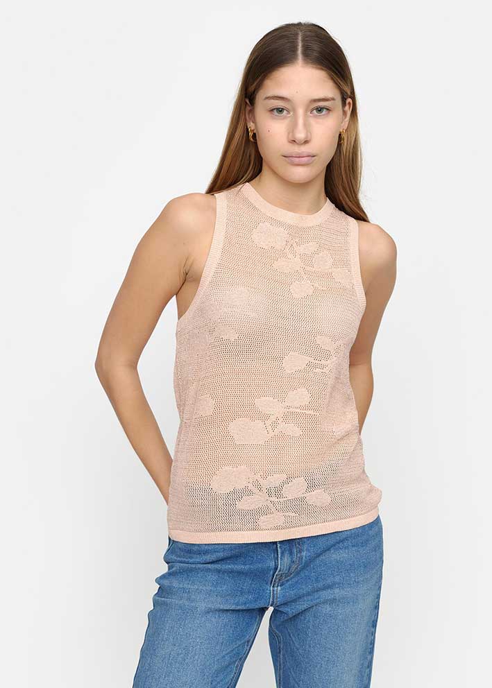 Soft Rebels Nell Top Lurex SR324-206 Strik - Peach Parfait