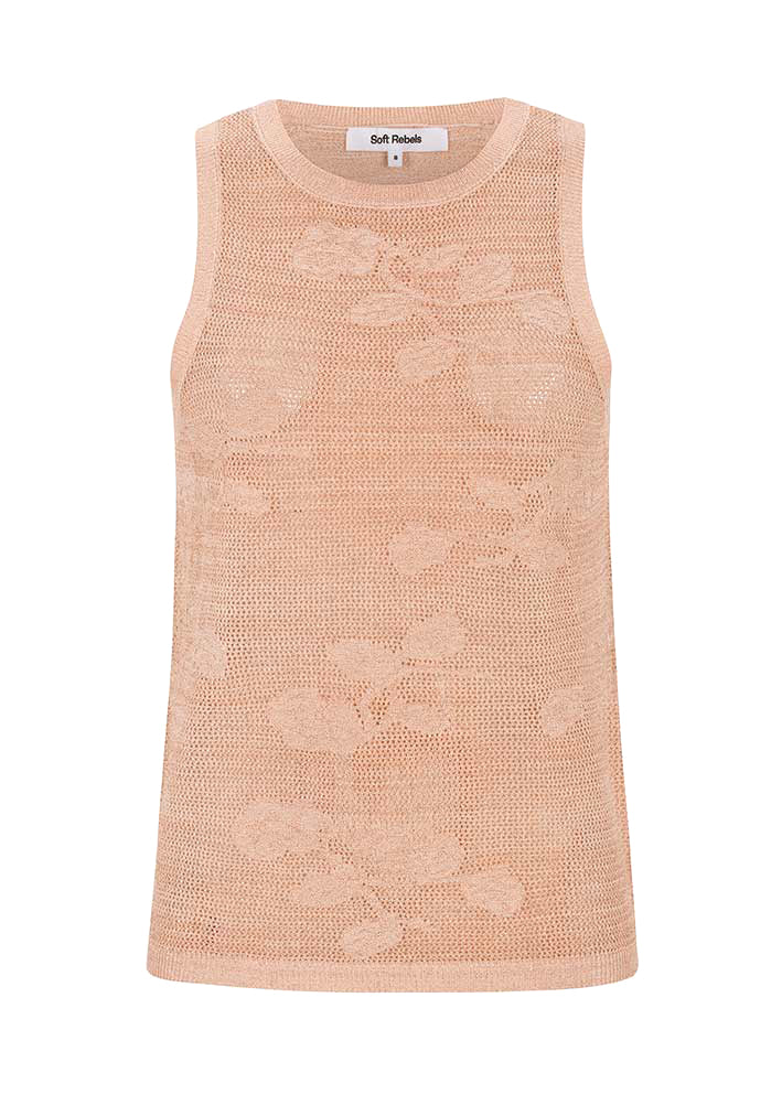 Soft Rebels Nell Top Lurex SR324-206 Strik - Peach Parfait