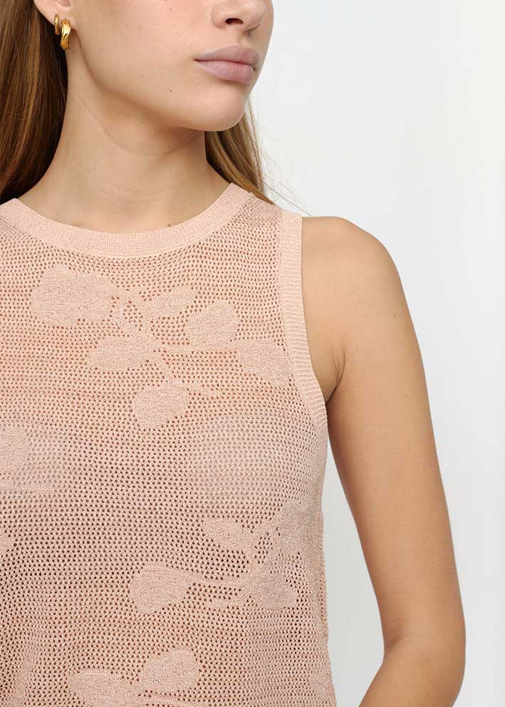 Soft Rebels Nell Top Lurex SR324-206 Strik - Peach Parfait
