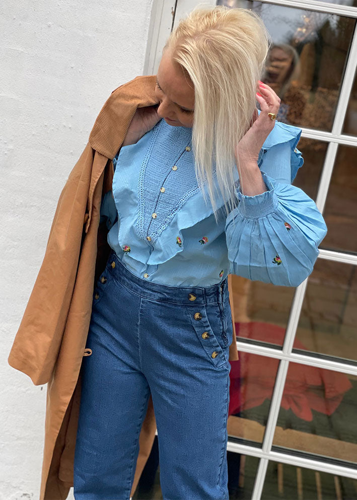 Atelier Rêve Olivia Skjorte - Dusk Blue