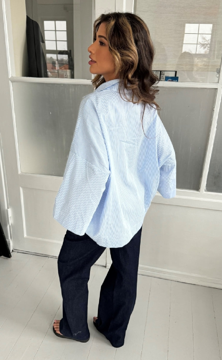 Continue Skjorte - Klara - Blue Stripe