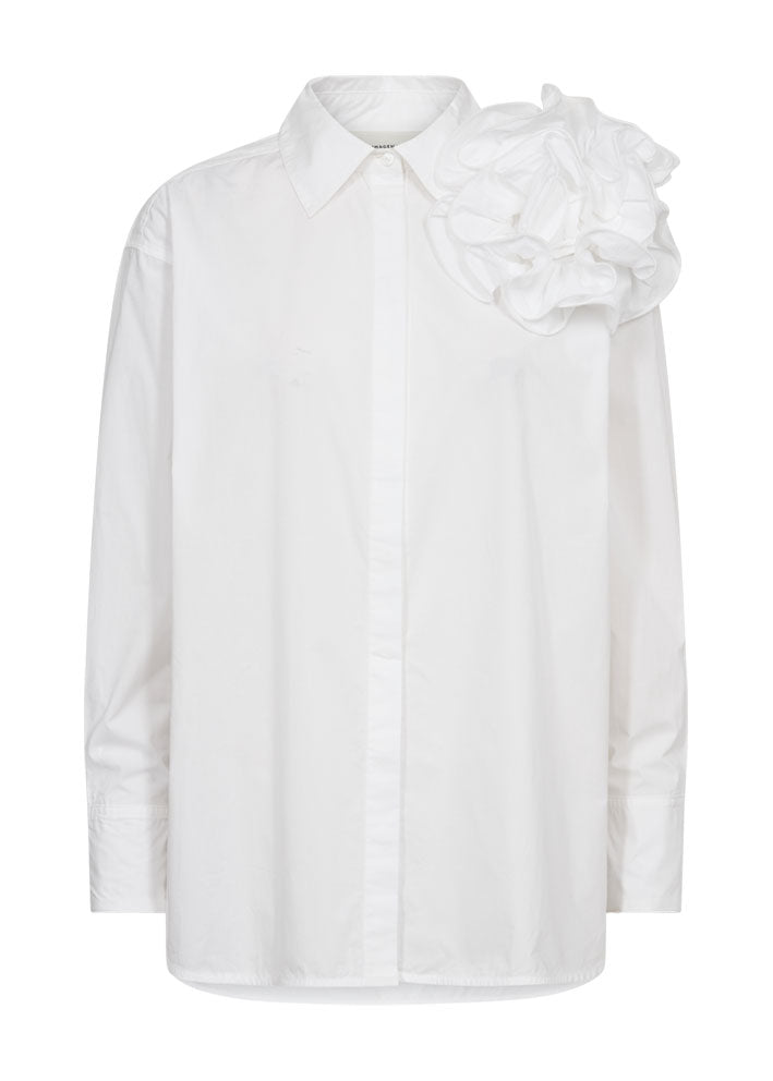 Copenhagen Muse Poplin Skjorte - Bright White