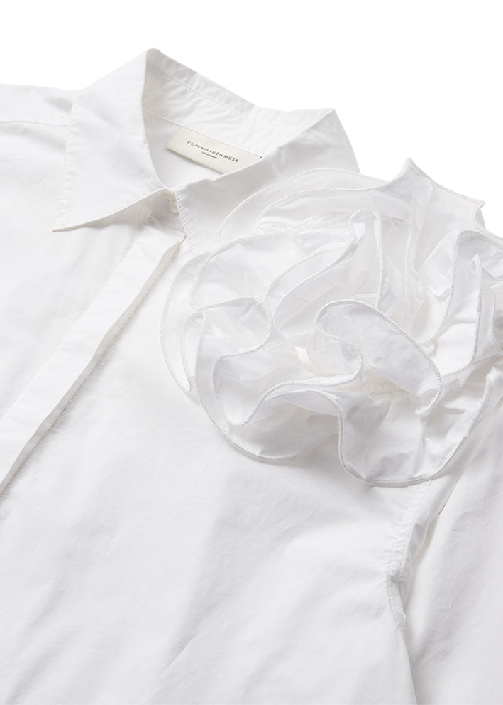 Copenhagen Muse Poplin Skjorte - Bright White