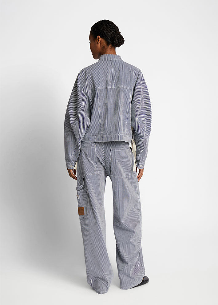 Munthe Fancie Bukser - Navy Stripe