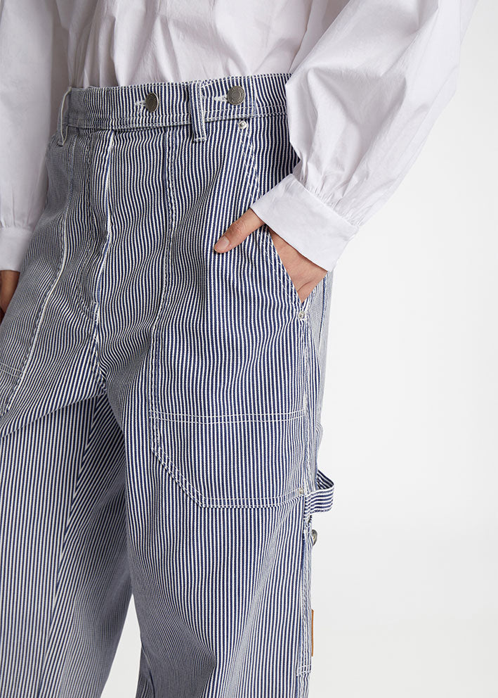 Munthe Fancie Bukser - Navy Stripe