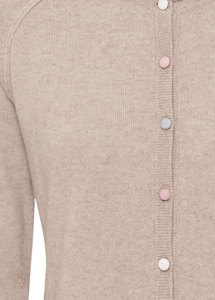 BTF CPH Cashmere Cardigan 500062 Oat Beige Melange Online