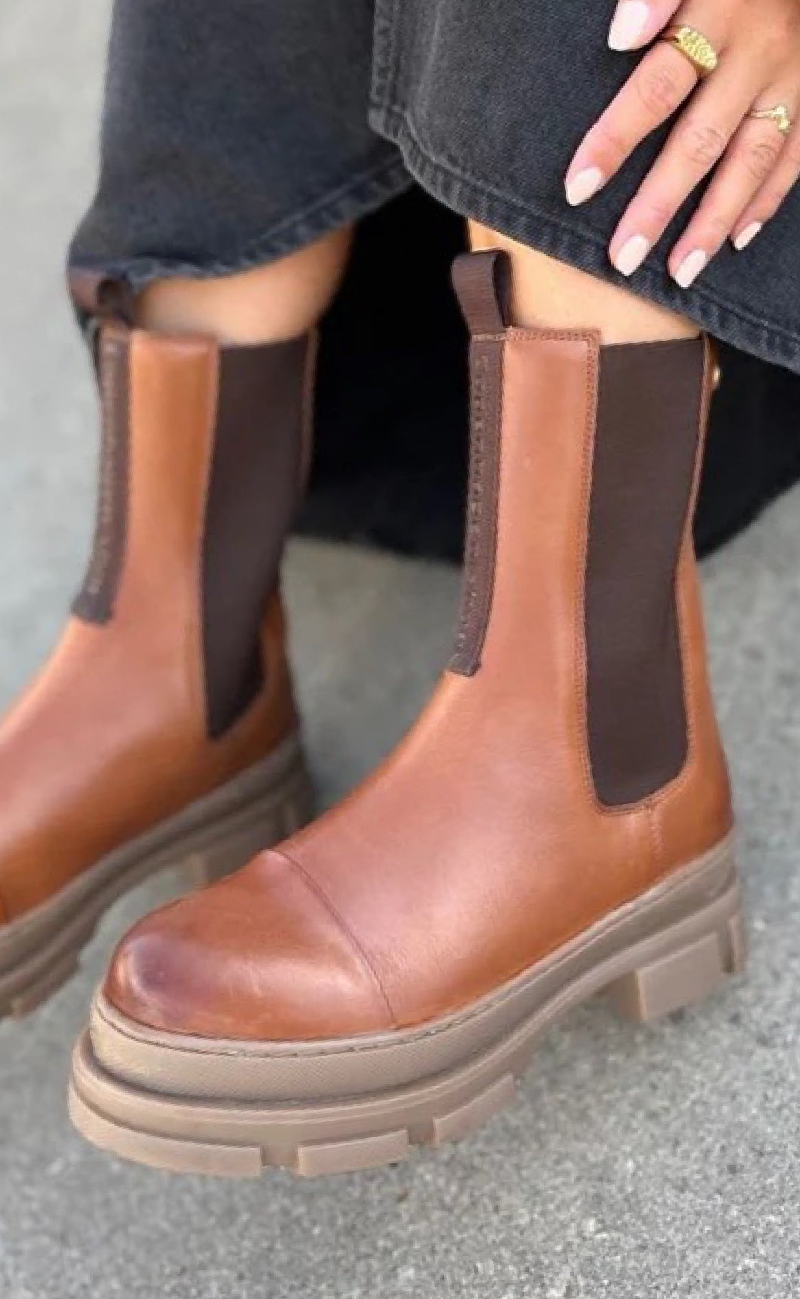 Copenhagen Shoes Støvle - You And Me Mid - Cognac Online salg