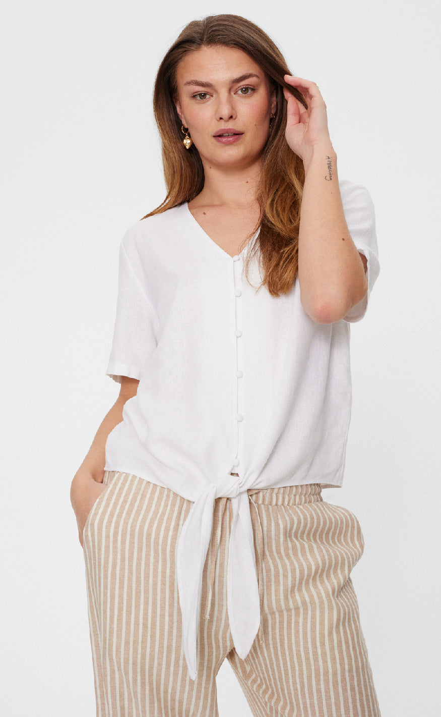 Freequent Bluse - Lava 204238 - Brilliant White