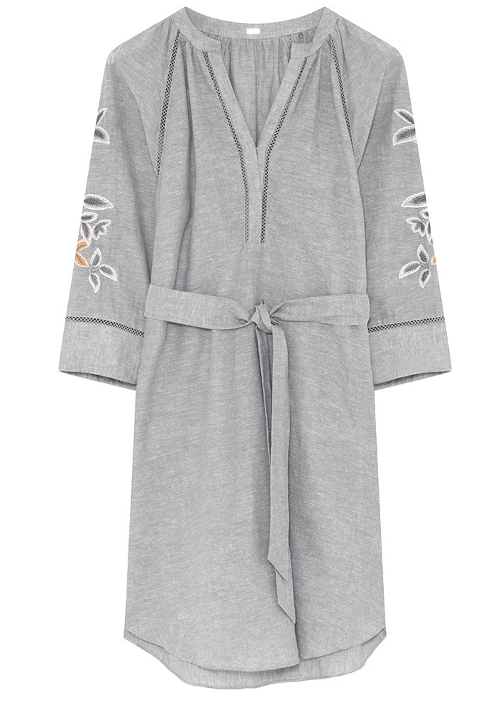 Gustav Annsofie knee dress 54508 Kjole - Steel