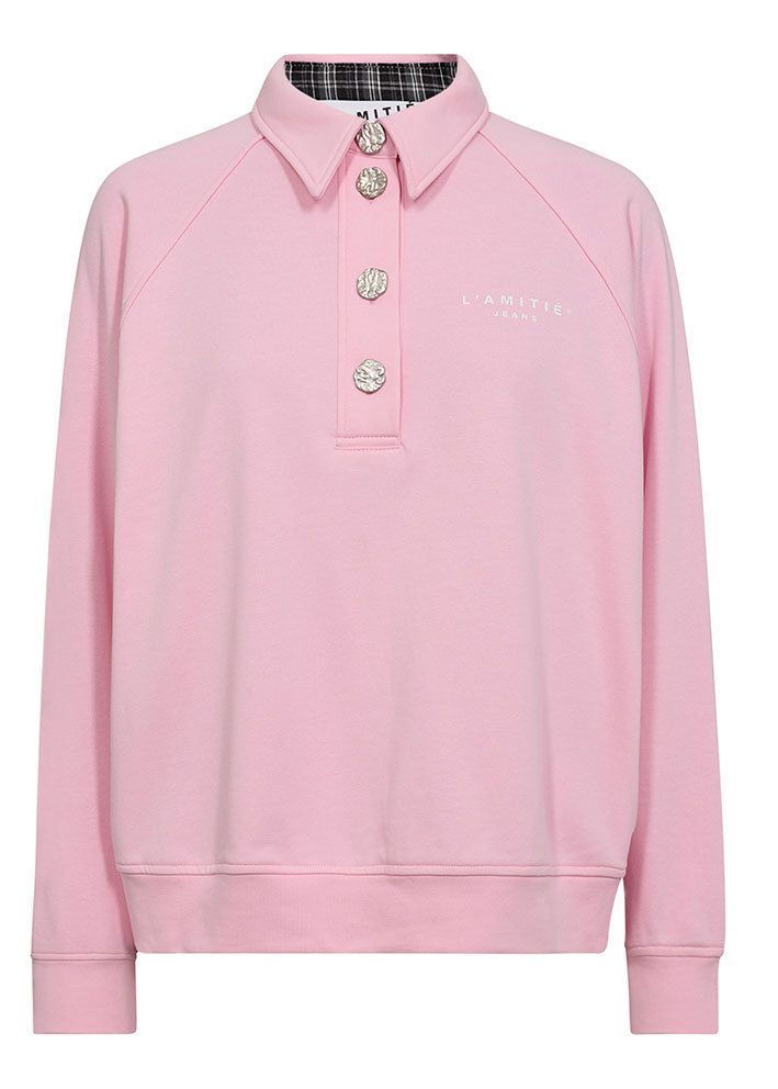 Haute L'amitié Polo Logo Sweat - Candyfloss