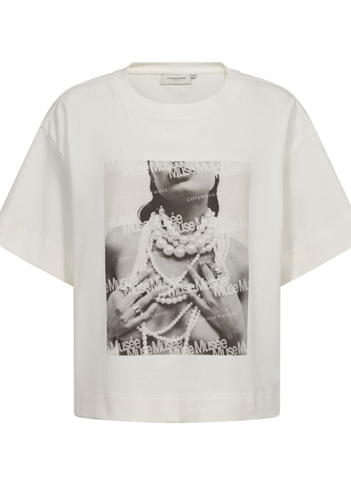 Copenhagen Muse T-shirt med print - Jet Stream