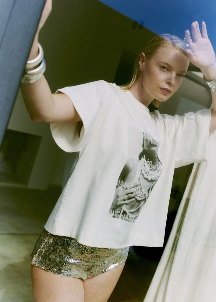 Copenhagen Muse T-shirt med print - Jet Stream