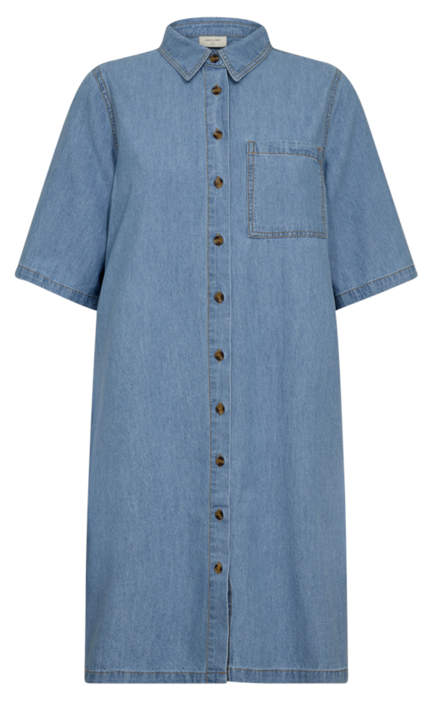 Freequent Kjole - Lisea - Light Blue Denim