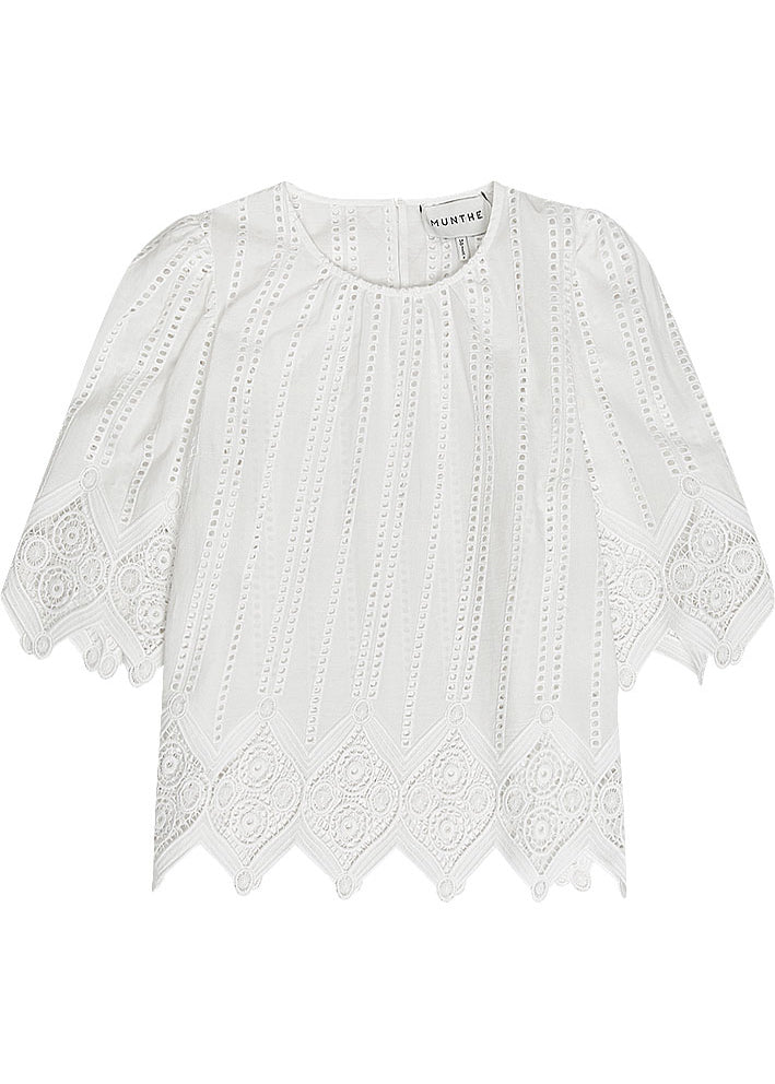 Munthe Kifu Bluse - White Online nu