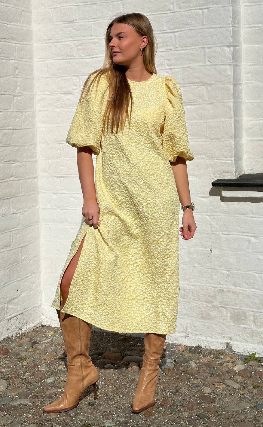 Noella Kjole - Reno Pastis Long - Buttercup Yellow