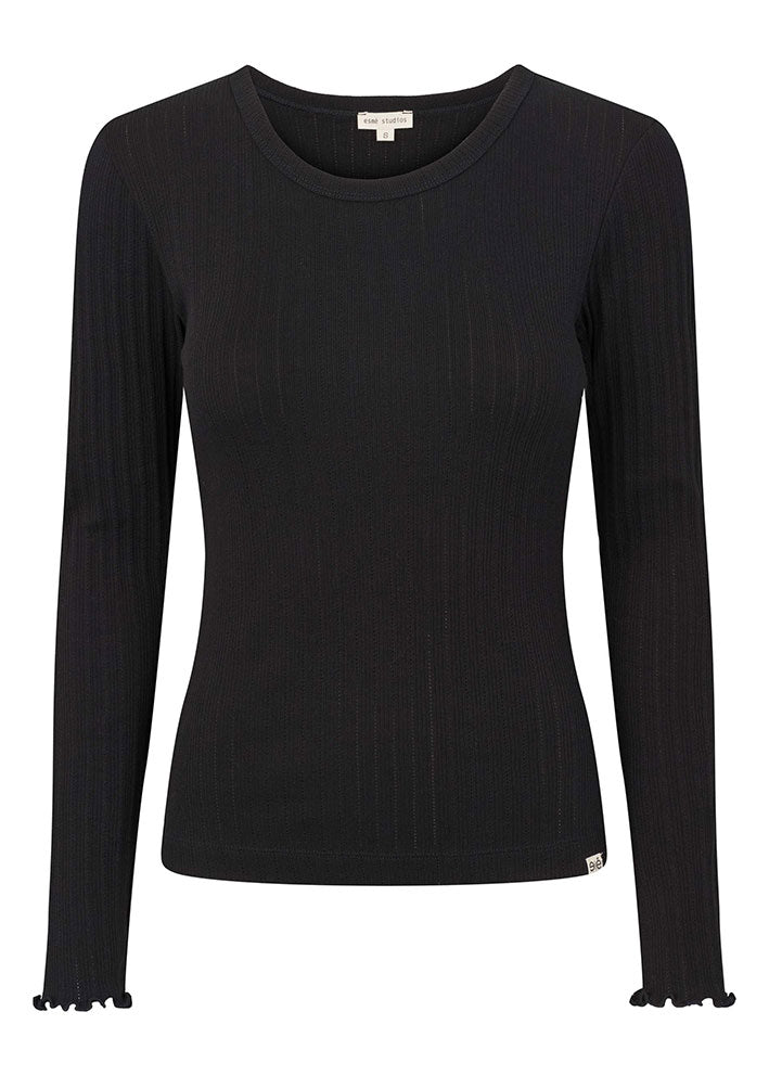 Esmé Studios Ella LS Top ES124-301 Black