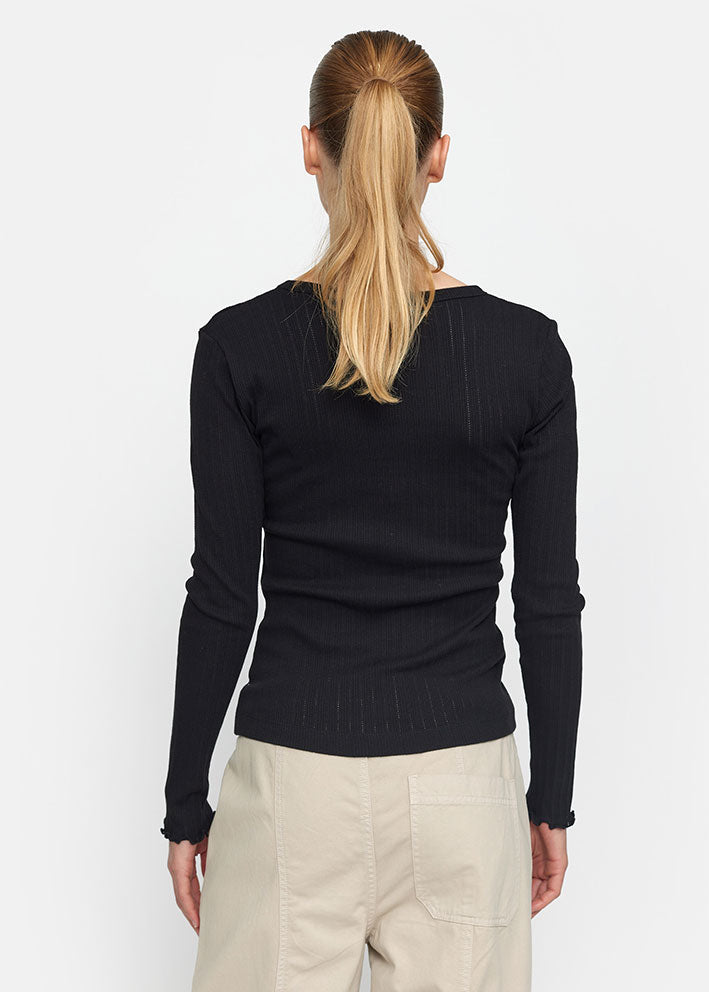 Esmé Studios Ella LS Top ES124-301 Black