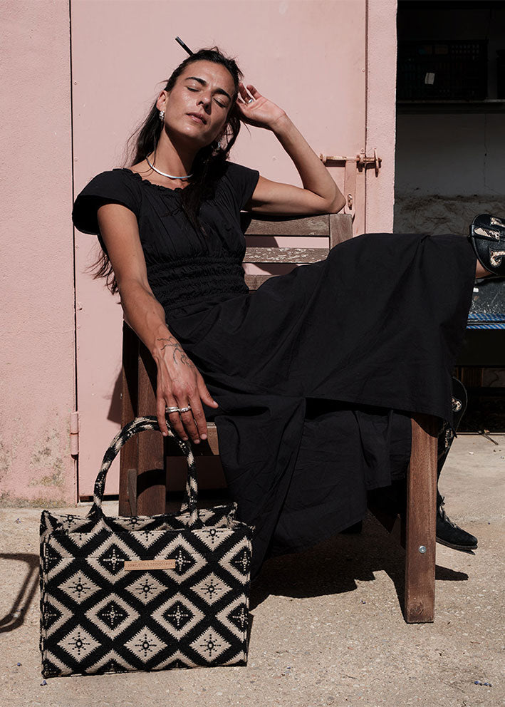 Luna Moon Rue Rivoli Big Tote - Black Online salg