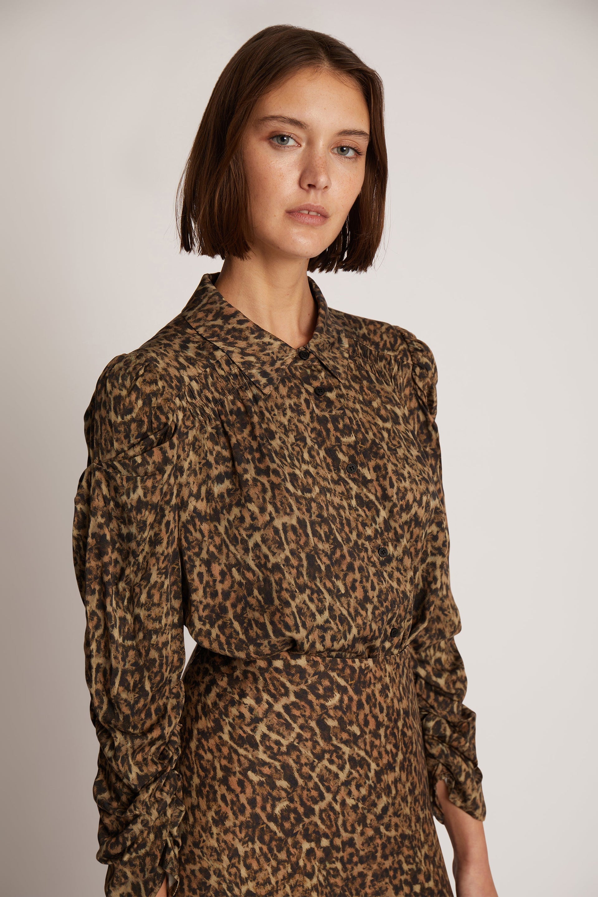 Munthe Tiella Bluse - Brown Leo