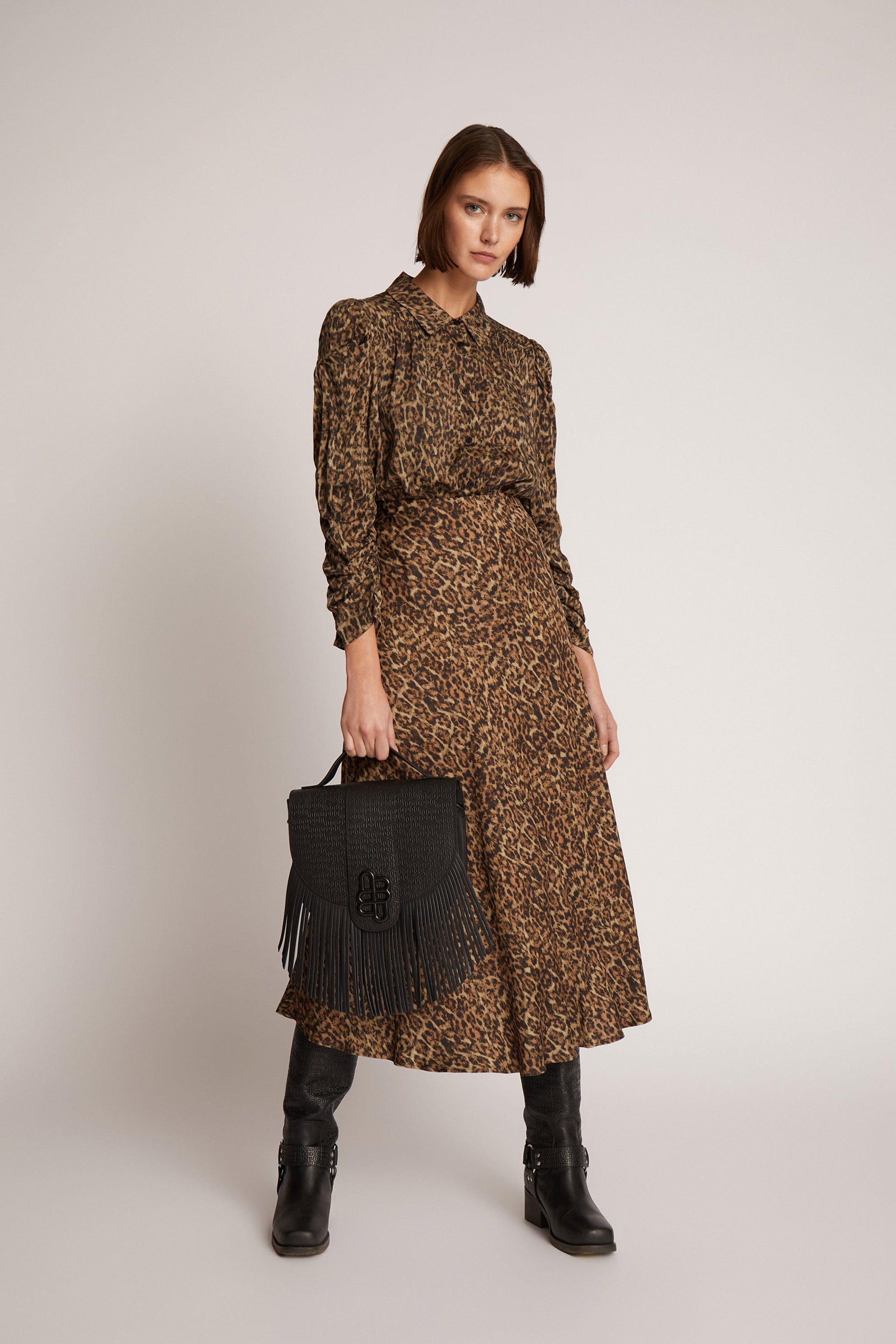 Munthe Tiella Bluse - Brown Leo