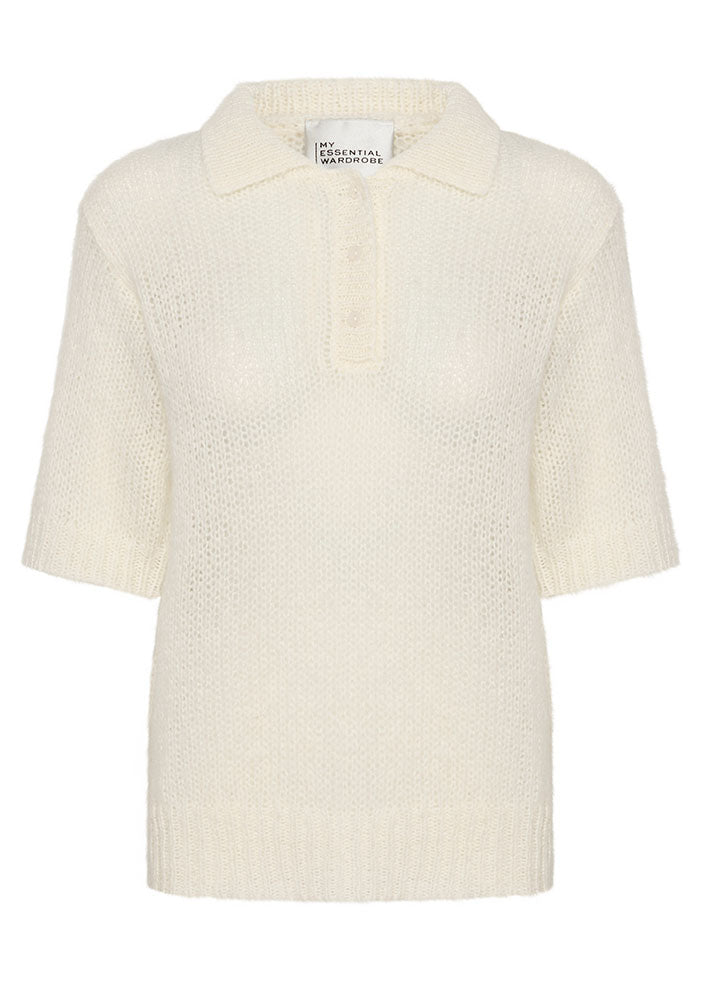 My Essential Wardrobe Lingo Polo Blouse - Snow White