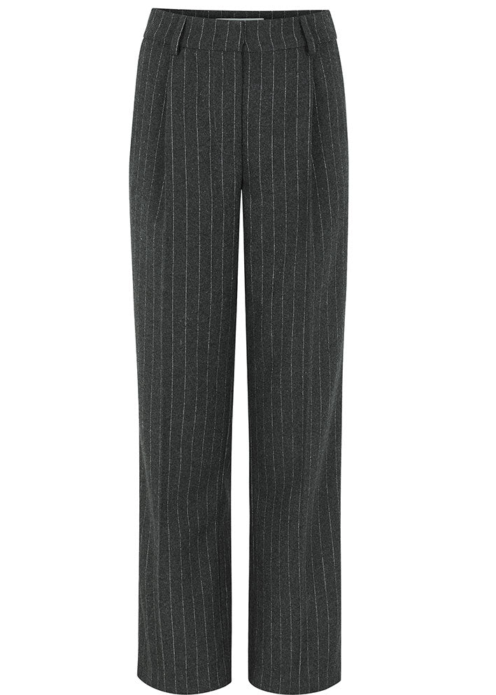 Soft Rebels Emery Loose pant SR624-718 Dark Grey Melange