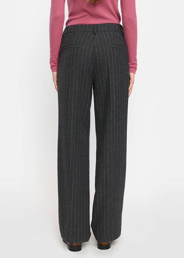 Soft Rebels Emery Loose pant SR624-718 Dark Grey Melange