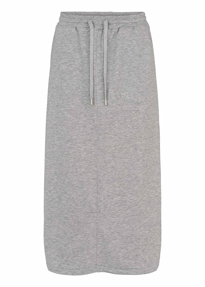 Soft Rebels Rowen Sweat Nederdel SR225-304 Light Grey Melange Hot på udsalg