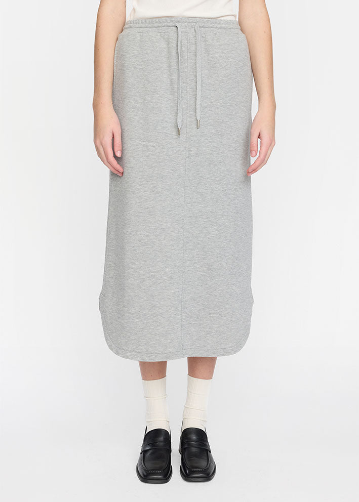 Soft Rebels Rowen Sweat Nederdel SR225-304 Light Grey Melange Hot på udsalg