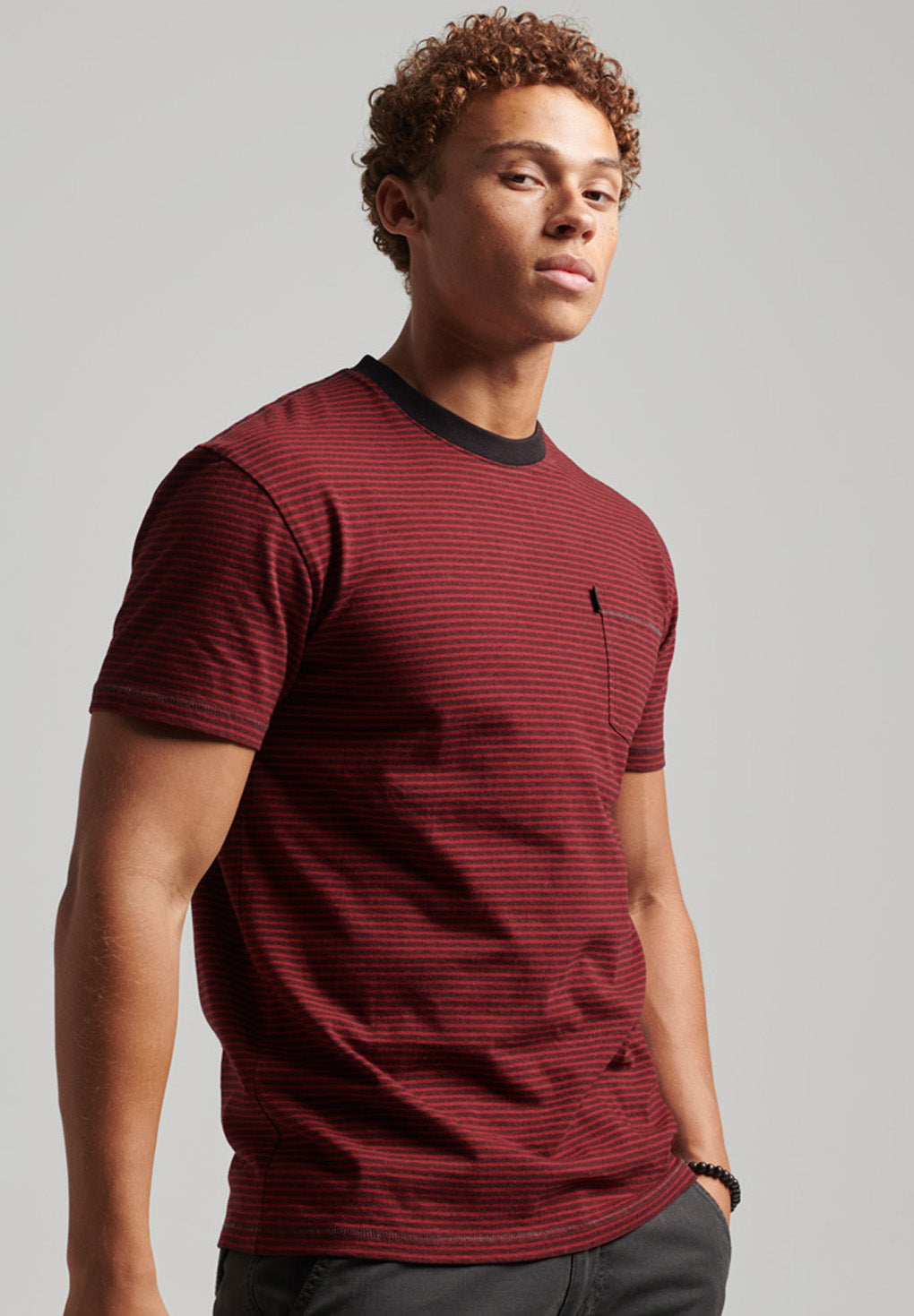 Superdry Organic Cotton Stripe Pocket T-Shirt