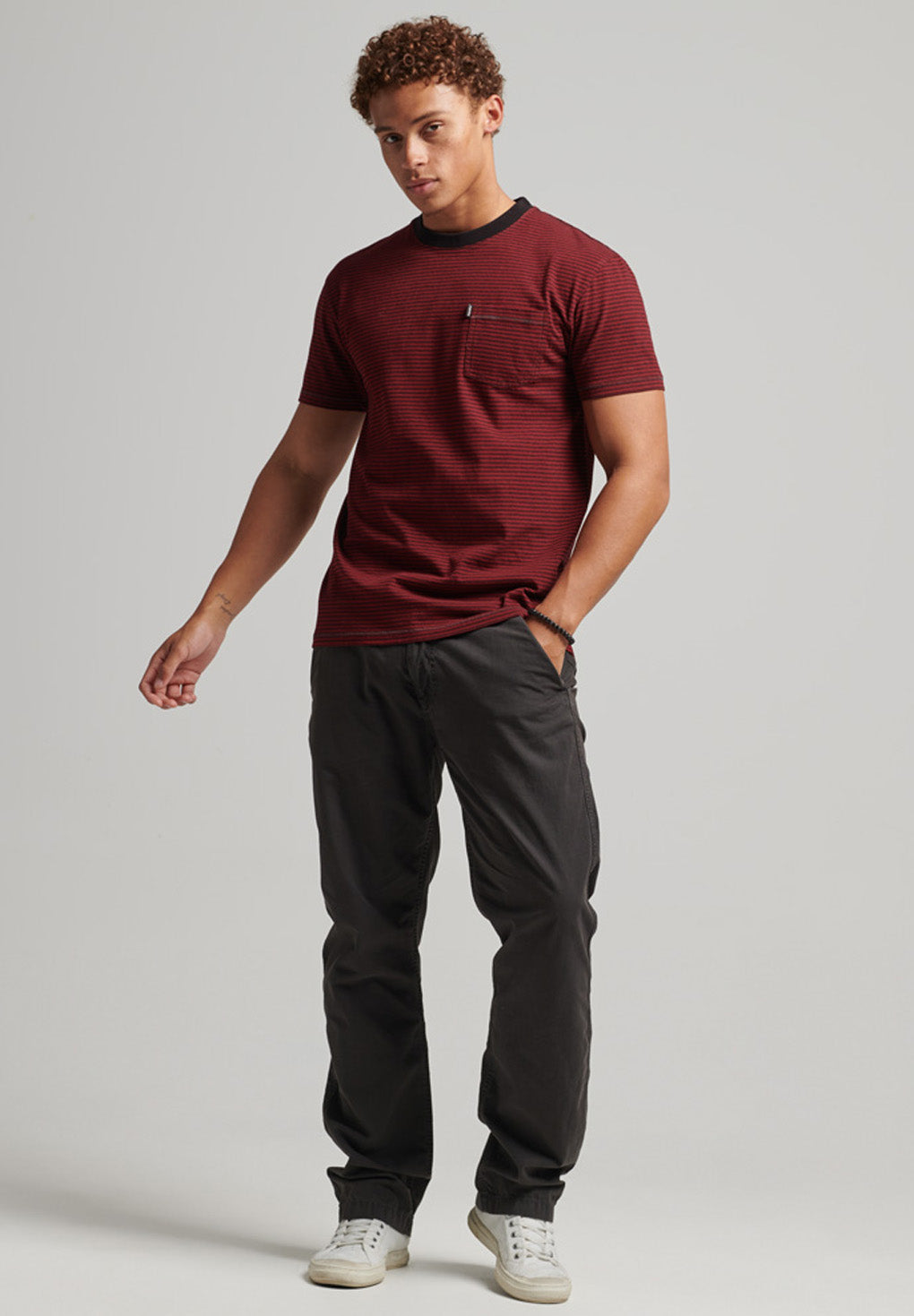 Superdry Organic Cotton Stripe Pocket T-Shirt