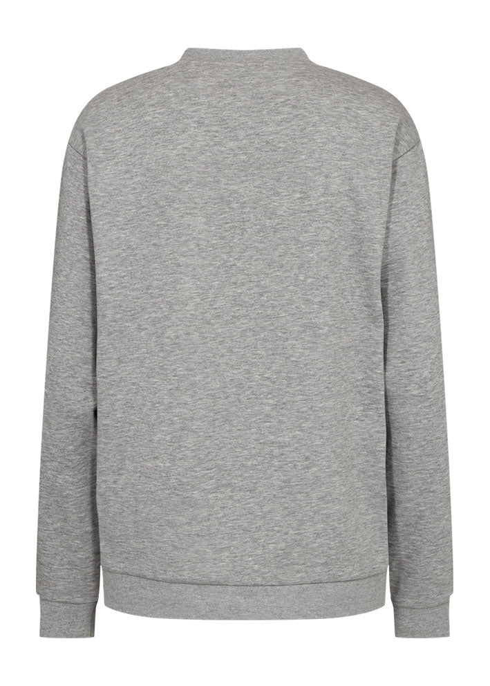 Copenhagen Muse Eva Sweatshirt with logo - Grey Melange Hot på udsalg