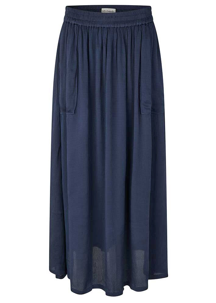 Lollys Laundry Akane Maxi Skirt - Dark Blue Mode