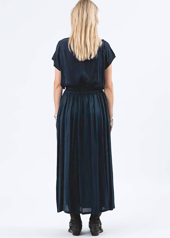Lollys Laundry Akane Maxi Skirt - Dark Blue Mode