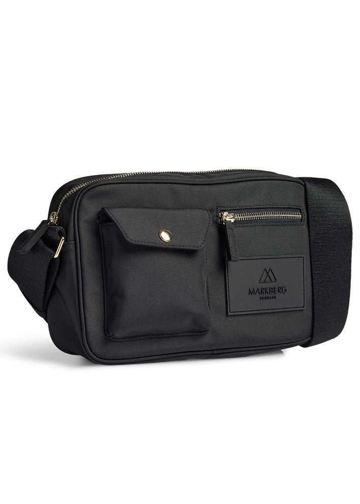 Markberg Darla Crossbody Taske - Recycled - Black/Gold Rabat