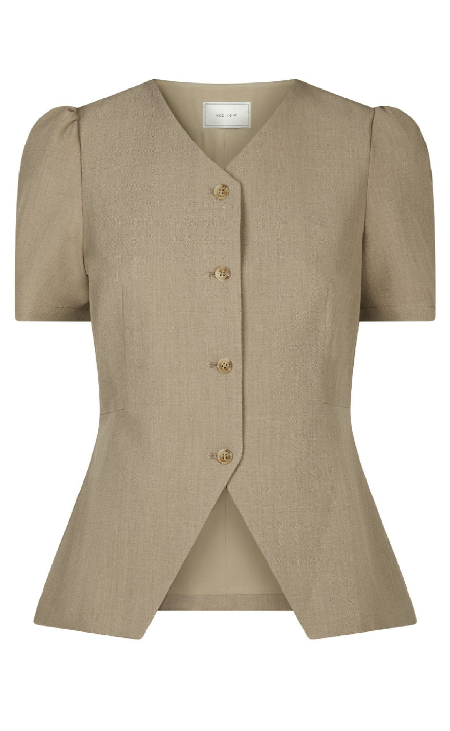 Neo Noir Bluse - Jules - Dark Taupe